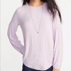 Old Navy Luxe Balloon-Sleeve Lilac Pink Purple XS